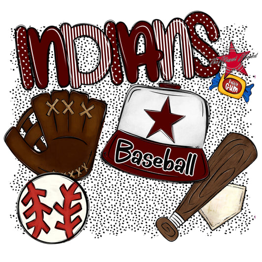 Indians Baseball Spirit-Maroon