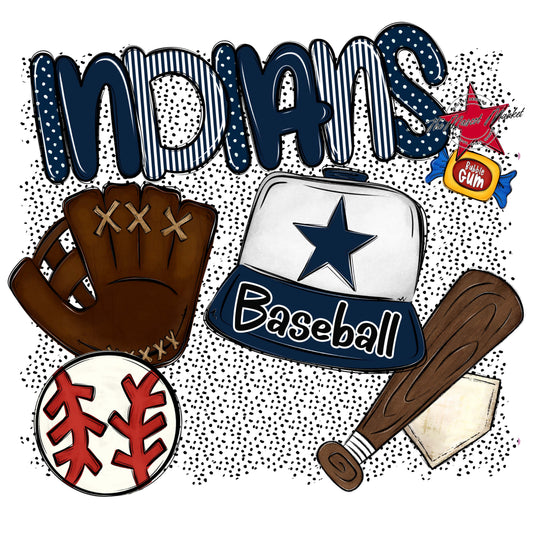 Indians Baseball Spirit-Navy