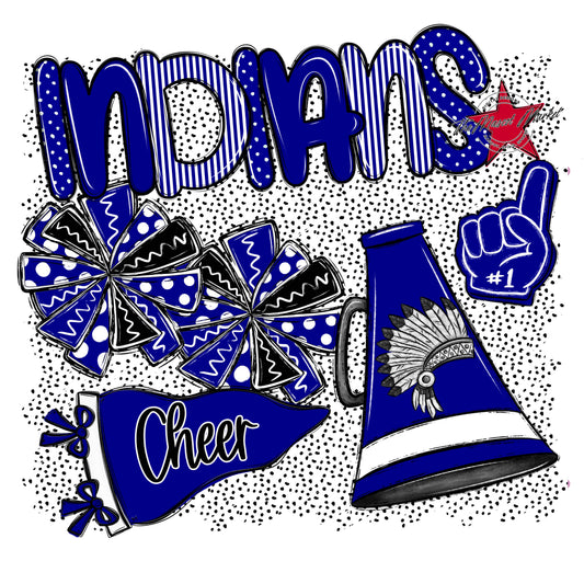 Indians Cheer Spirit-Blue