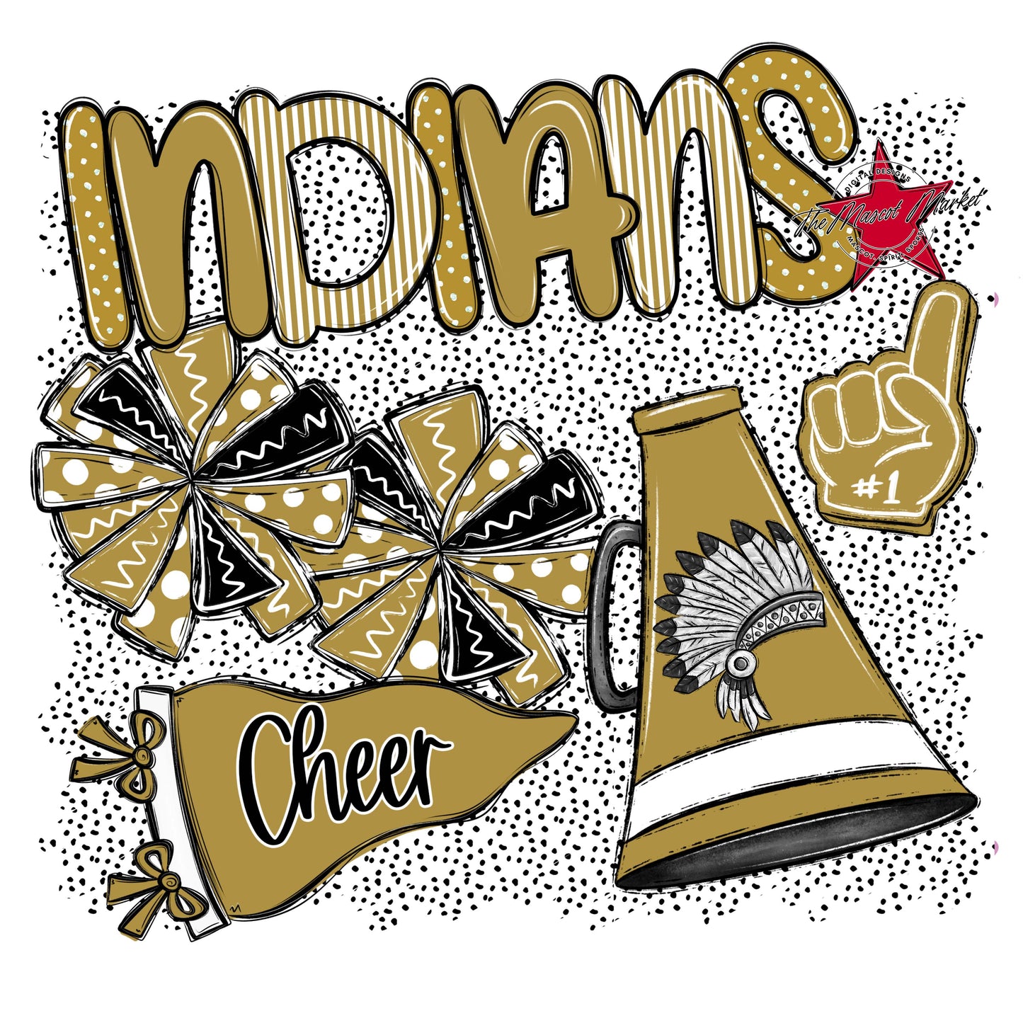 Indians Cheer Spirit-Gold
