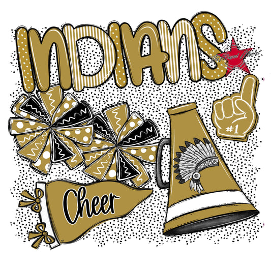 Indians Cheer Spirit-Gold