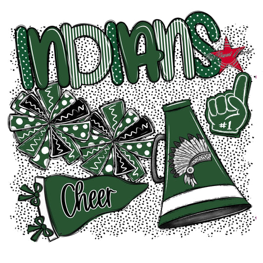 Indians Cheer Spirit-Green