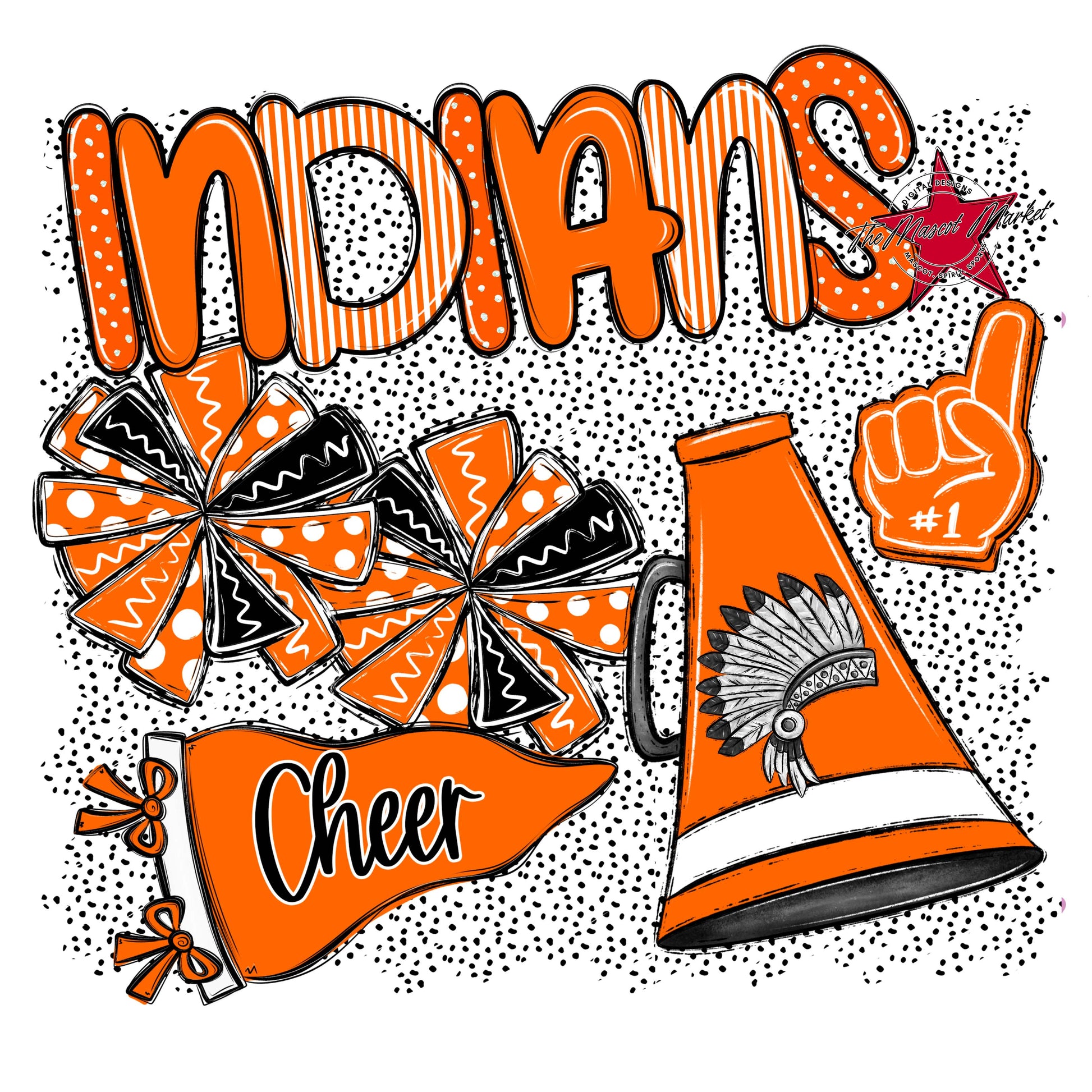 Indians Cheer Spirit-Orange
