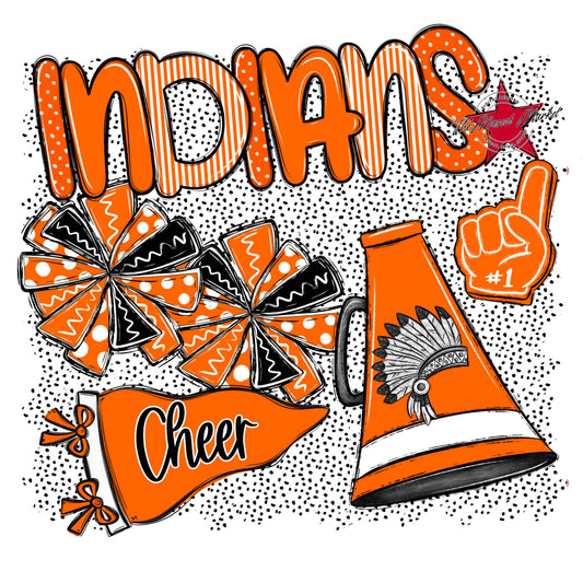 Indians Cheer Spirit-Orange