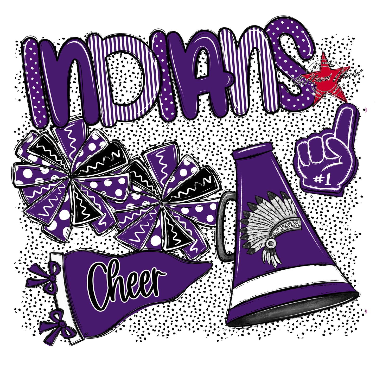 Indians Cheer Spirit-Purple