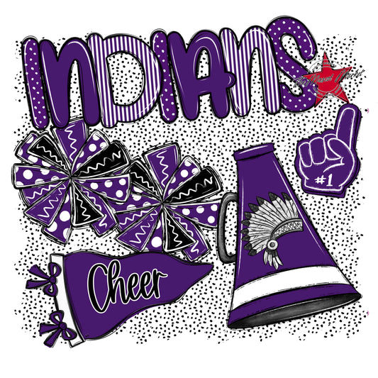 Indians Cheer Spirit-Purple
