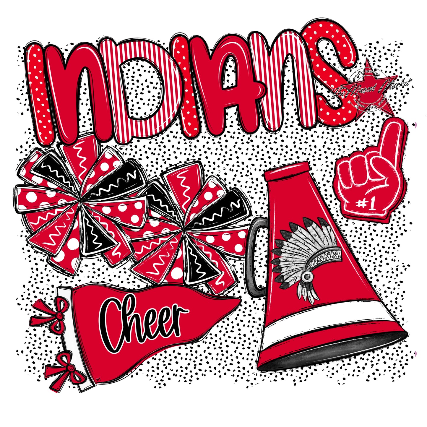 Indians Cheer Spirit-Red