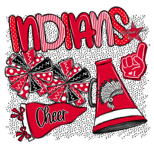 Indians Cheer Spirit-Red