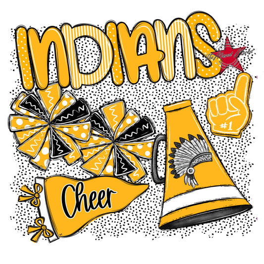 Indians Cheer Spirit-Yellow
