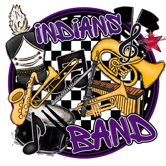 Indians Circle Band Design-Purple