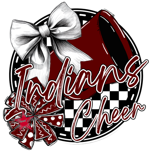 Indians Circle Cheer Design-Maroon
