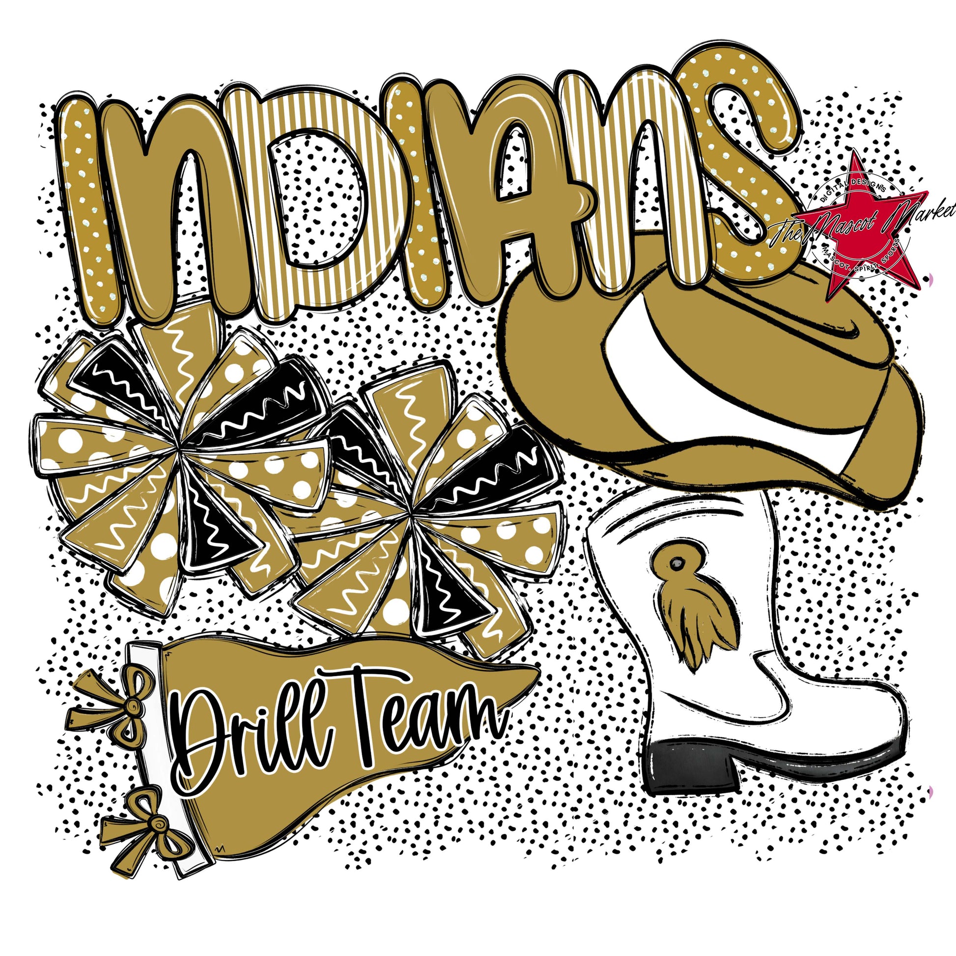 Indians Drillteam Spirit-Gold