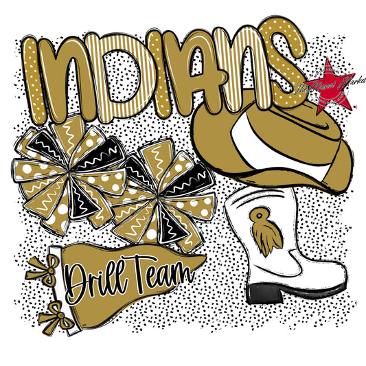 Indians Drillteam Spirit-Gold