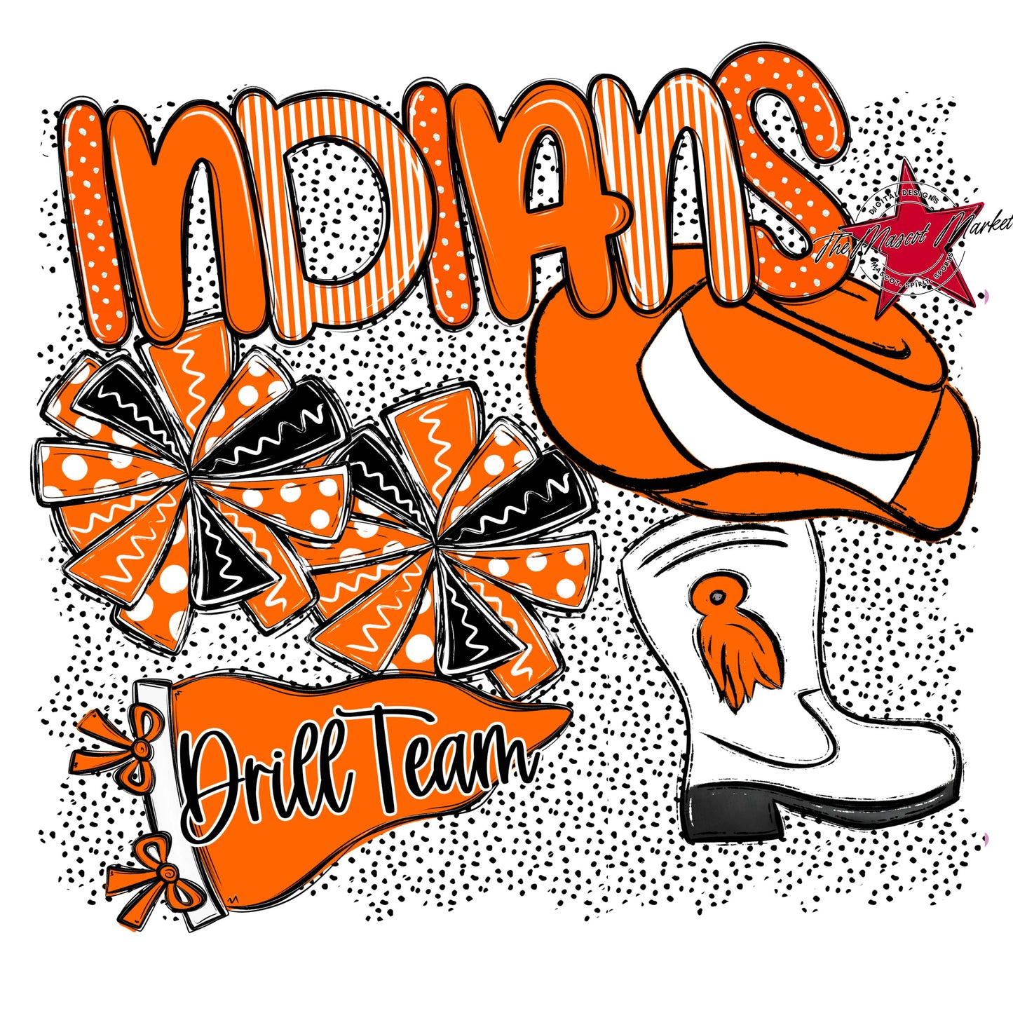 Indians Drillteam Spirit-Orange