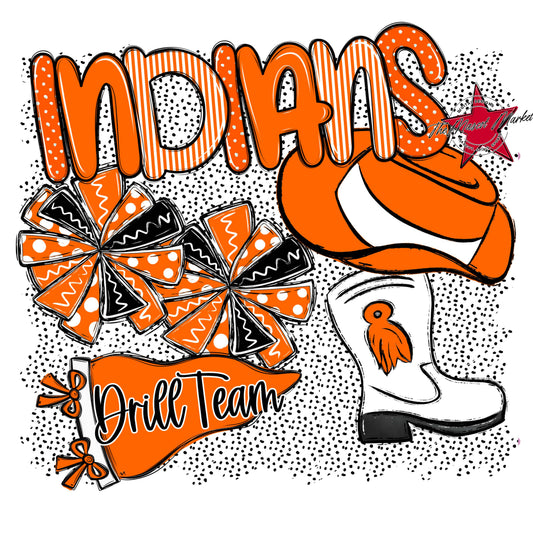 Indians Drillteam Spirit-Orange