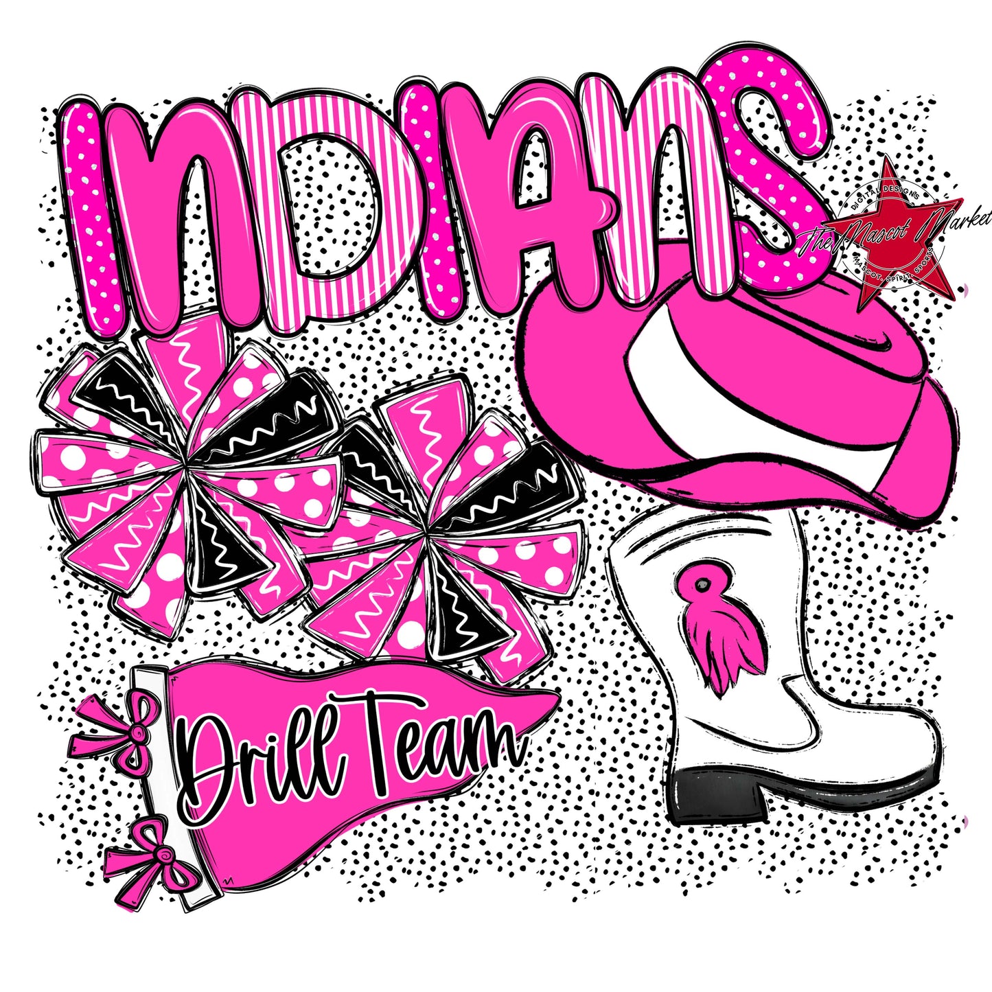 Indians Drillteam Spirit-Pink