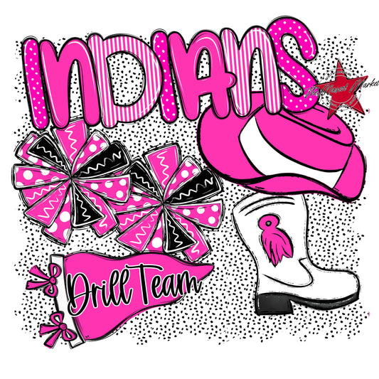 Indians Drillteam Spirit-Pink