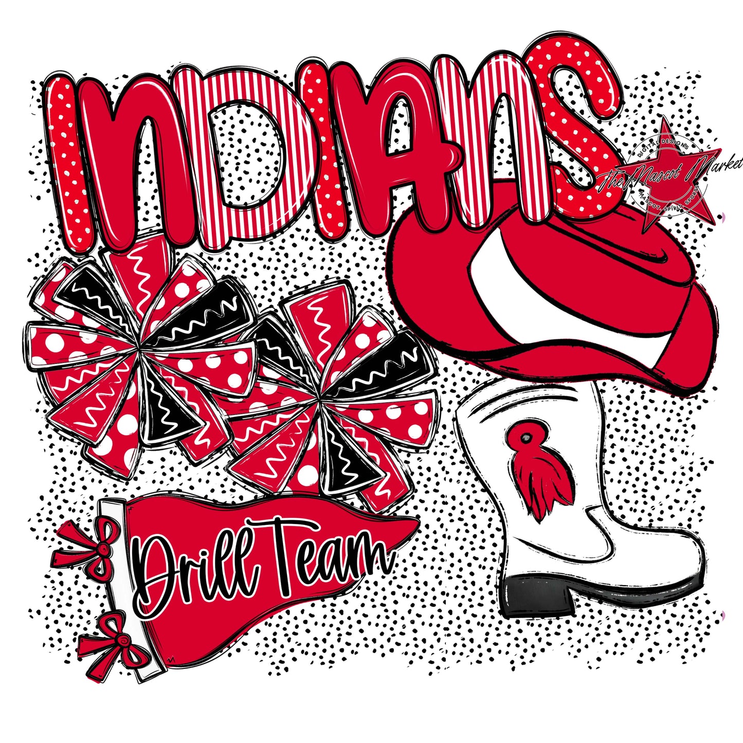Indians Drillteam Spirit-Red