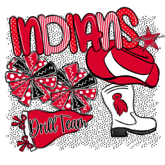 Indians Drillteam Spirit-Red