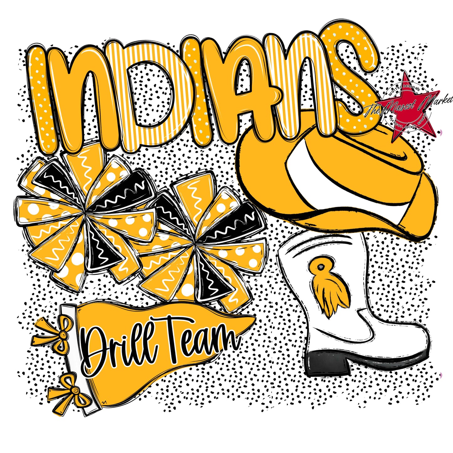 Indians Drillteam Spirit-Yellow