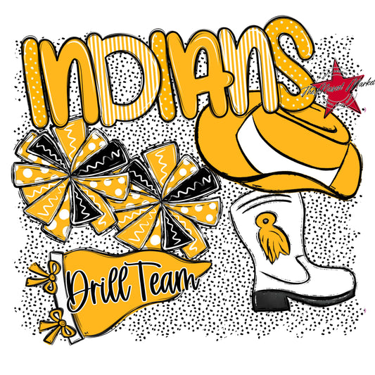 Indians Drillteam Spirit-Yellow
