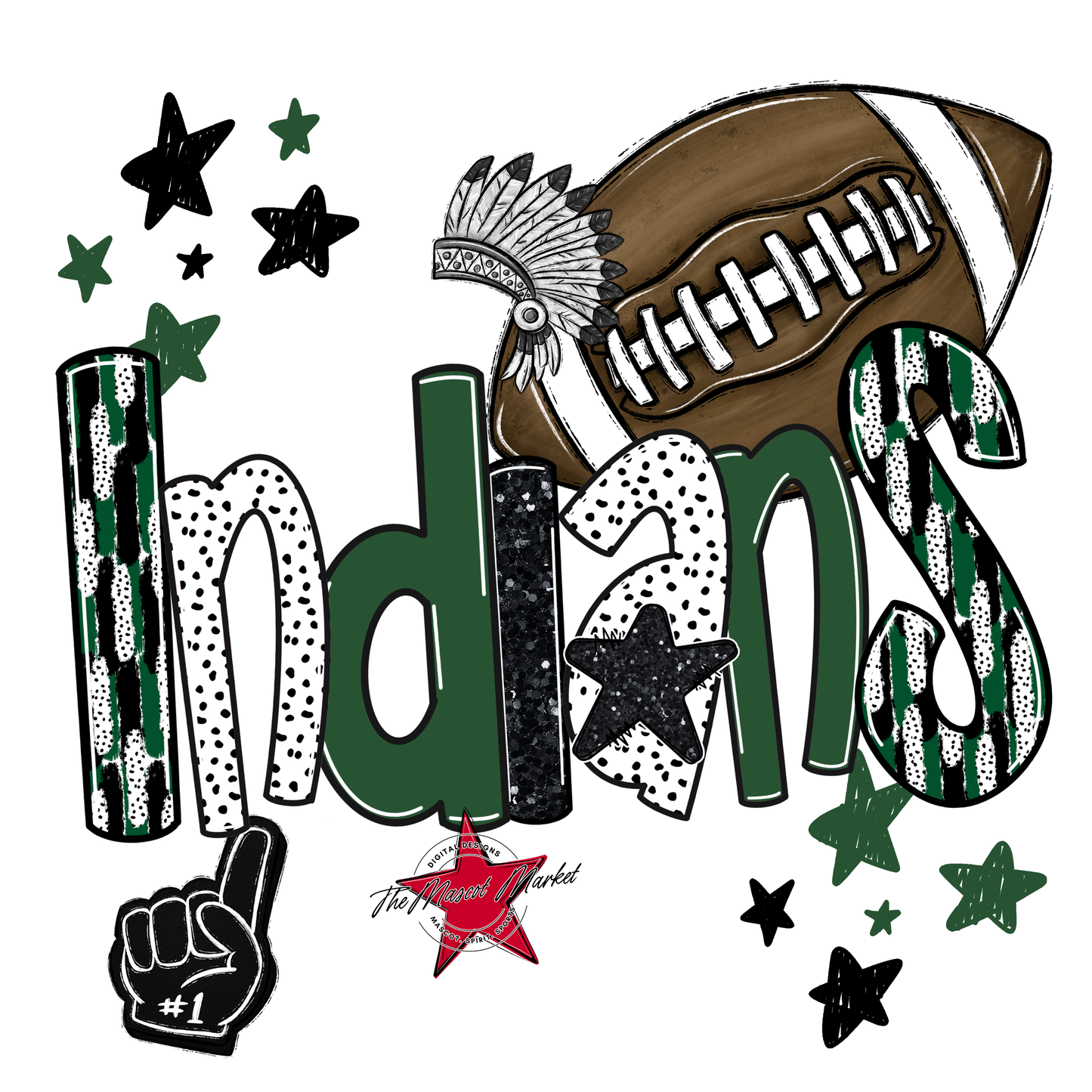 Indians Football Scrape-Green
