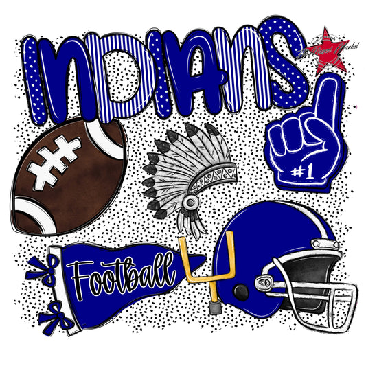 Indians Football Spirit-Blue