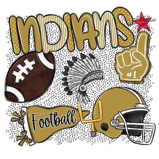 Indians Football Spirit-Gold