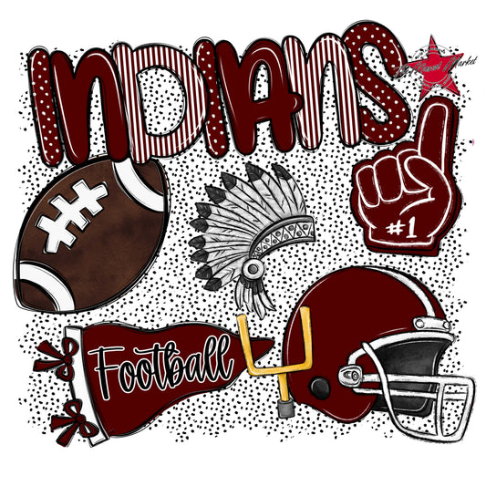 Indians Football Spirit-Maroon