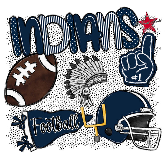 Indians Football Spirit-Navy