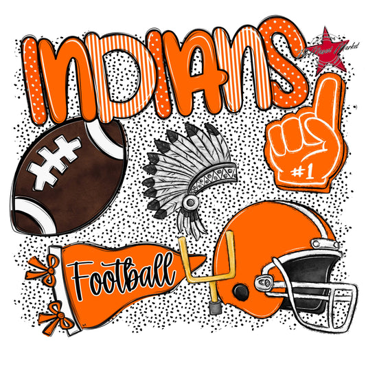 Indians Football Spirit-Orange