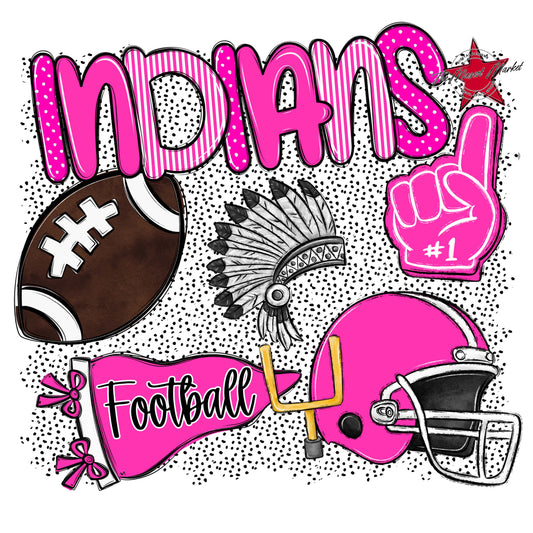 Indians Football Spirit-Pink
