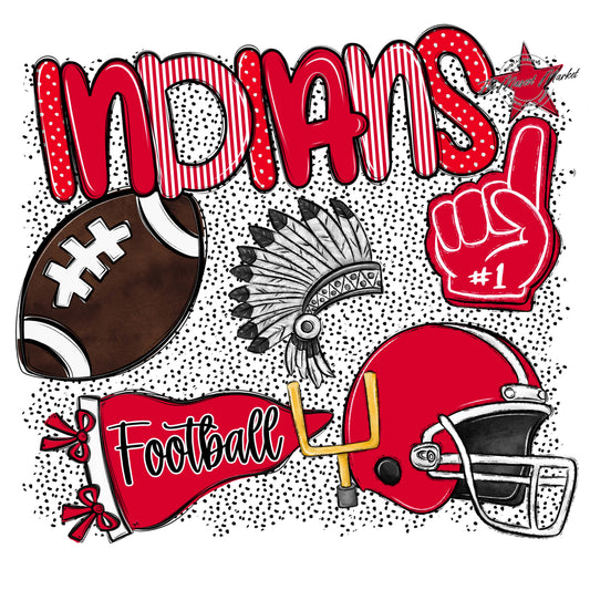 Indians Football Spirit-Red