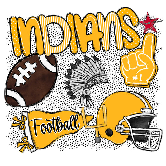 Indians Football Spirit-Yellow