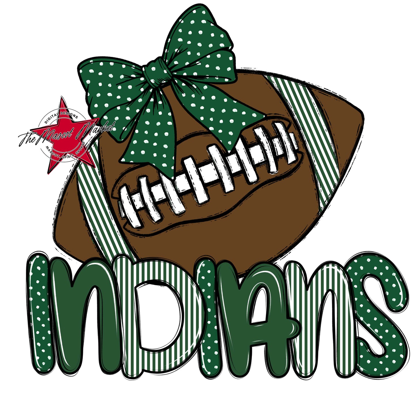 Indians Football Spirit Design-Green