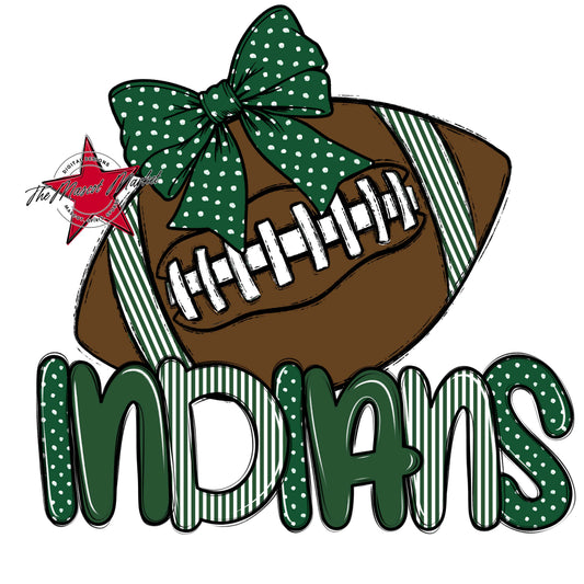Indians Football Spirit Design-Green