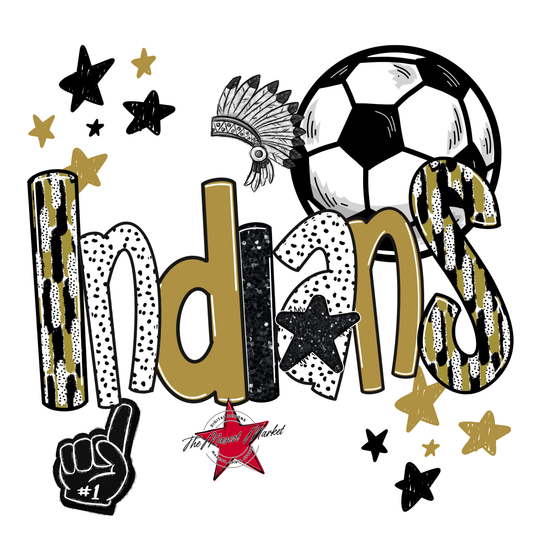 Indians Soccer Scrape-Gold