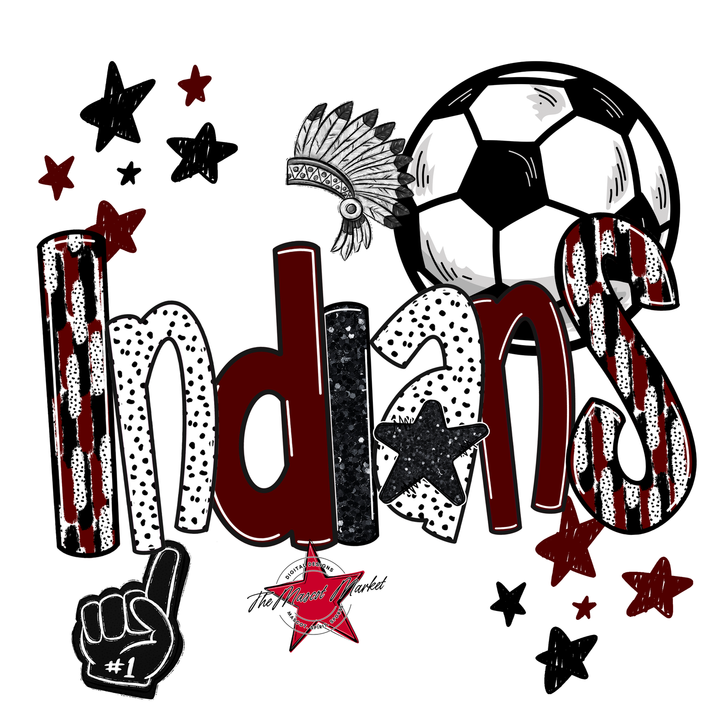 Indians Soccer Scrape-Maroon