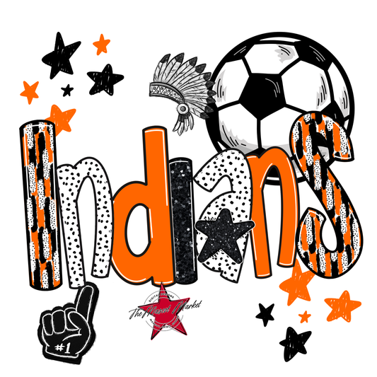 Indians Soccer Scrape-Orange