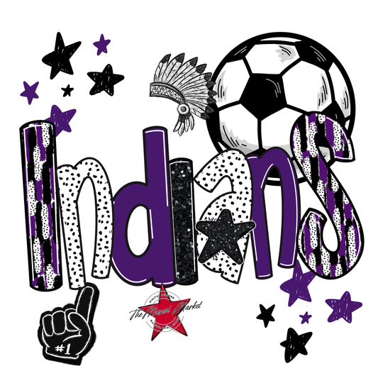 Indians Soccer Scrape-Purple