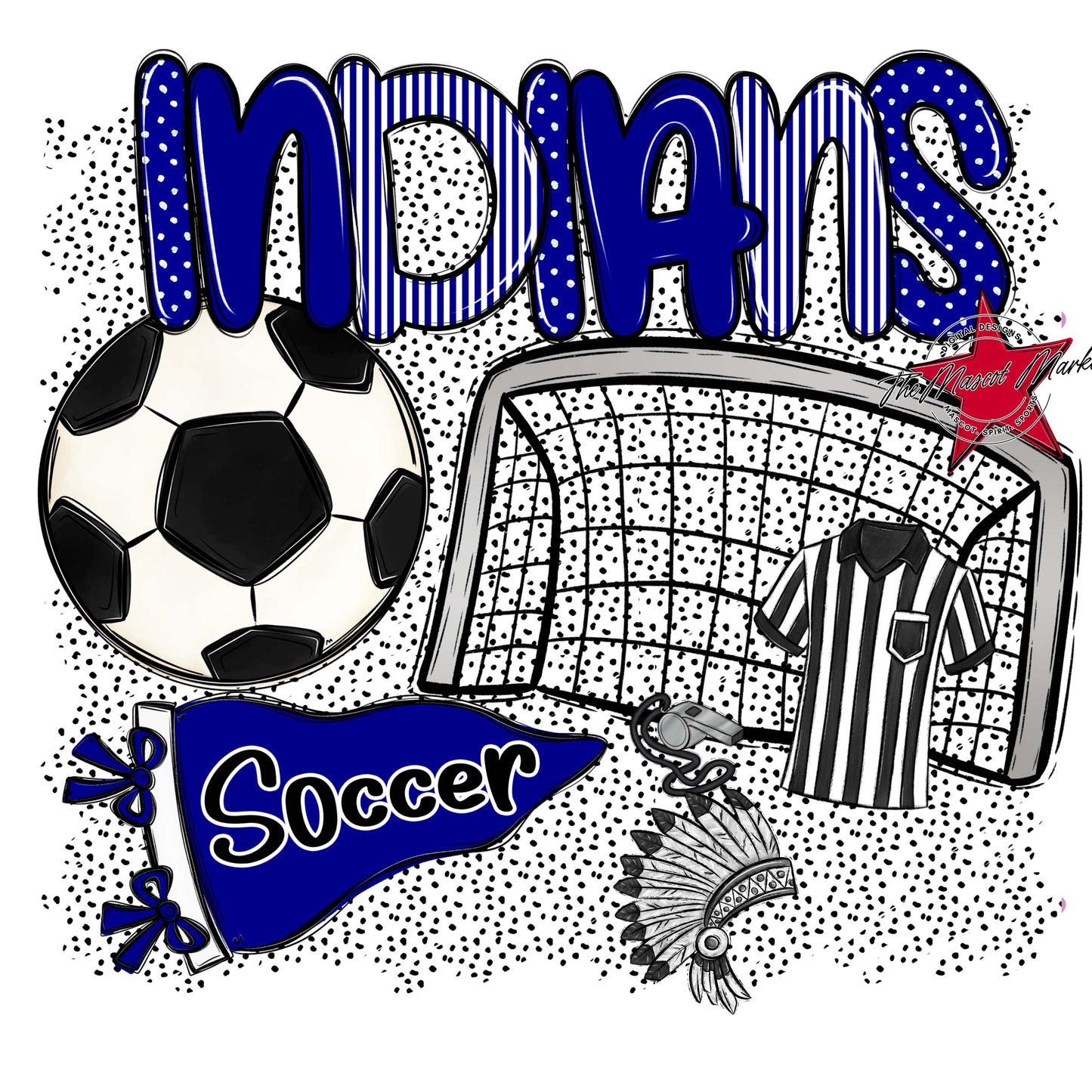 Indians Soccer Spirit-Blue