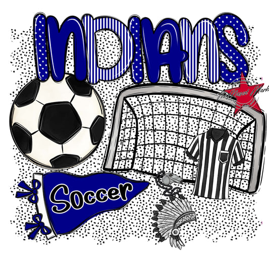 Indians Soccer Spirit-Blue