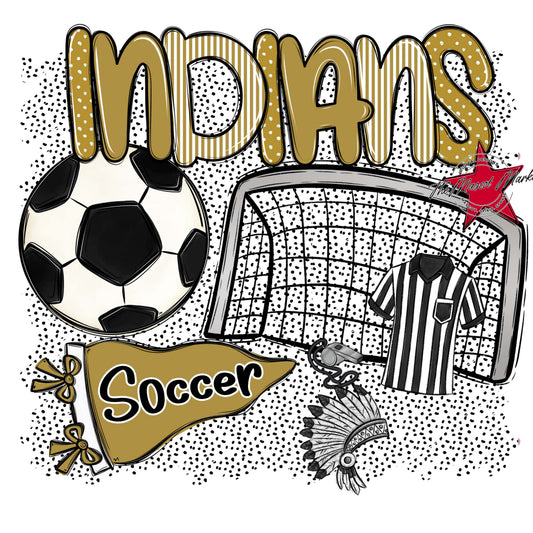 Indians Soccer Spirit-Gold
