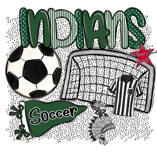 Indians Soccer Spirit-Green