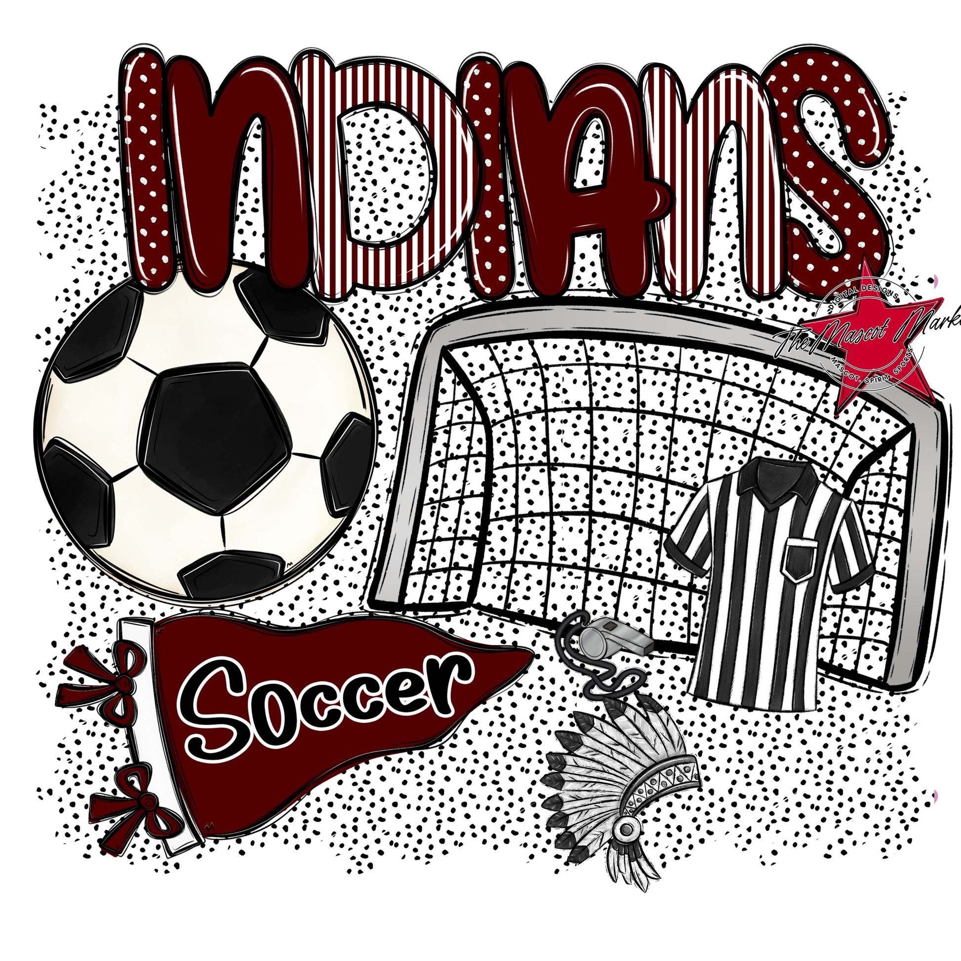 Indians Soccer Spirit-Maroon