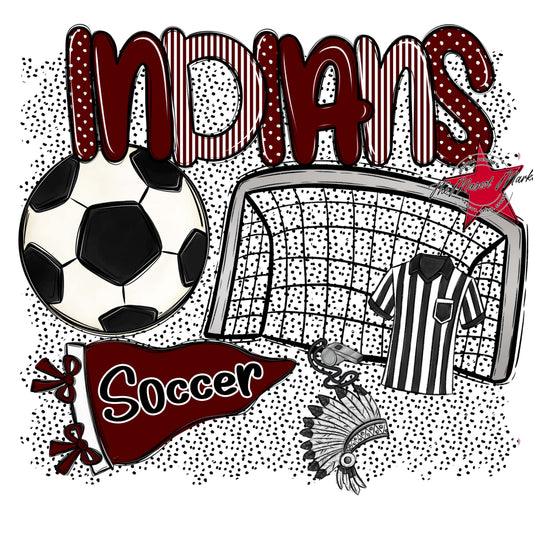 Indians Soccer Spirit-Maroon