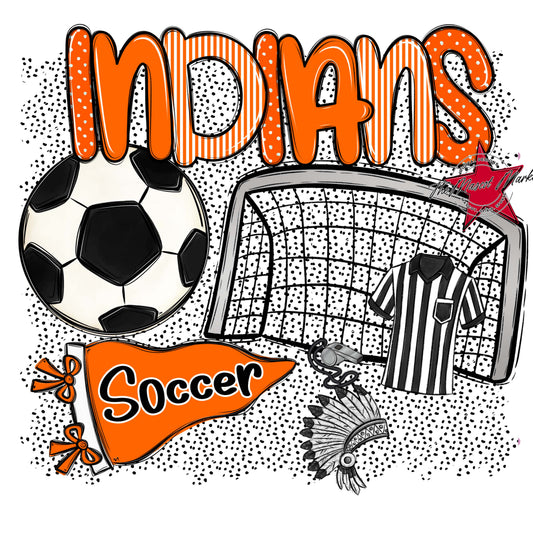 Indians Soccer Spirit-Orange