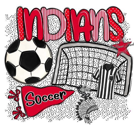 Indians Soccer Spirit-Red