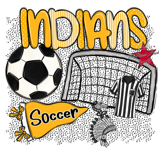 Indians Soccer Spirit-Yellow