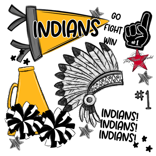Indians Spirit Design-Yellow
